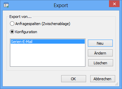 Indexdaten - Export